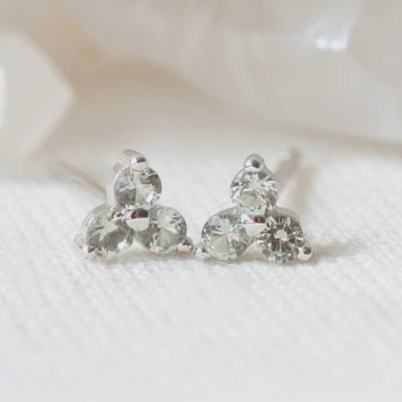Birthstone Studs | August | Silver