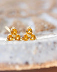 Birthstone Studs | November | Gold