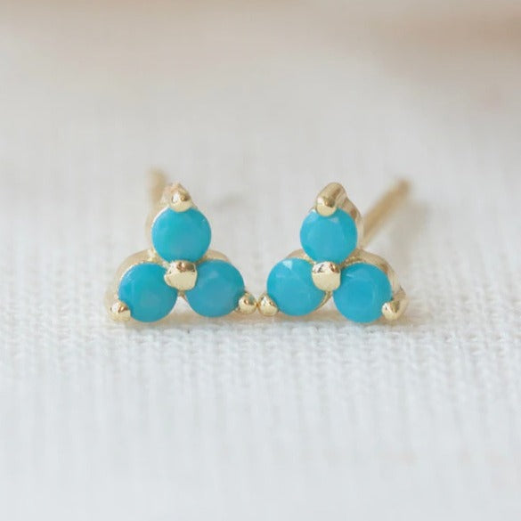Birthstone Studs | December | Gold