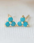 Birthstone Studs | December | Gold
