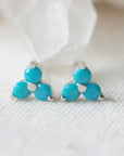 Birthstone Studs | December | Silver