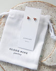 Birthstone Studs | January | Gold