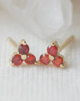 Birthstone Studs | January | Gold