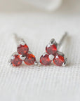 Birthstone Studs | January | Silver