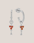 Birthstone Hoops | January | Silver