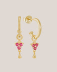 Birthstone Hoops | July | Gold