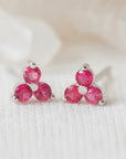 Birthstone Studs | July | Silver