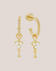 Birthstone Hoops | June | Gold