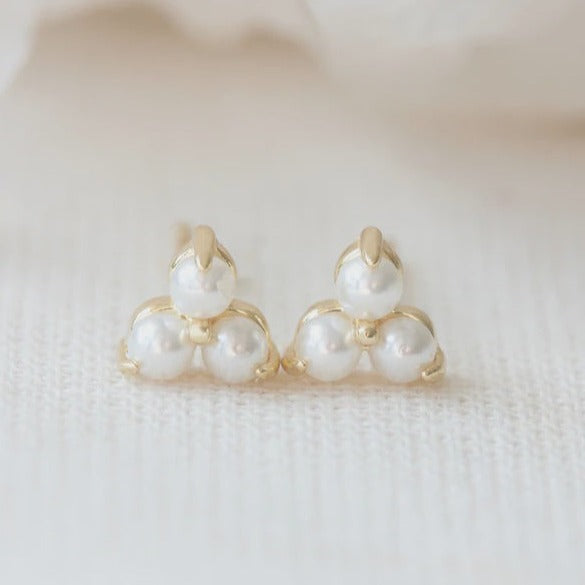 Birthstone Studs | June | Gold