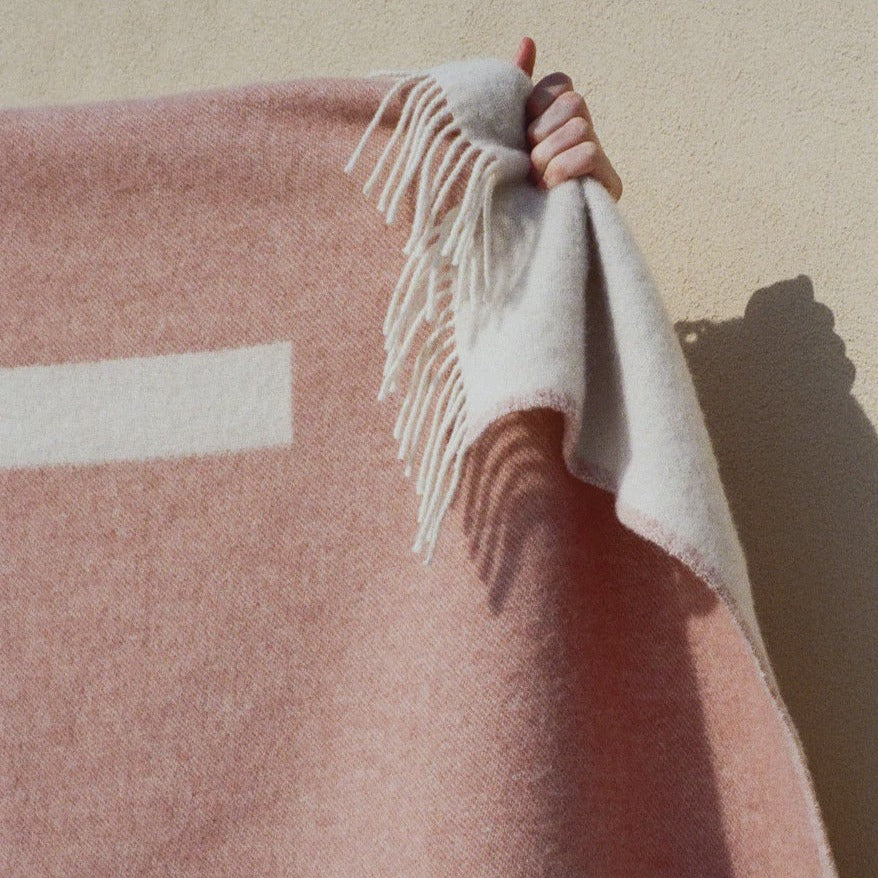 River Dusty Pink | Pure Wool Throw