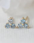 Birthstone Studs | March | Gold