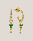 Birthstone Hoops | May | Gold