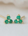 Birthstone Studs | May | Gold