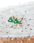 Birthstone Studs | May | Gold