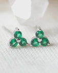 Birthstone Studs | May | Silver