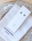 Birthstone Studs | May | Silver