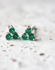 Birthstone Studs | May | Silver