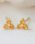 Birthstone Studs | November | Gold