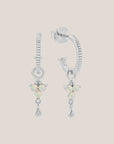Birthstone Hoops | October | Silver