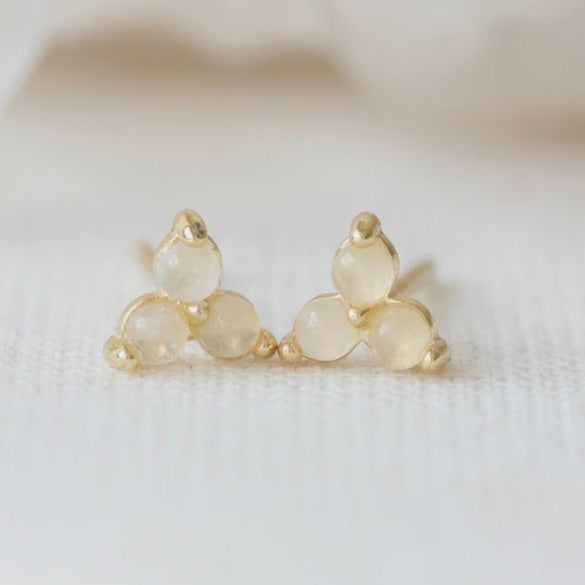 Birthstone Studs | October | Gold