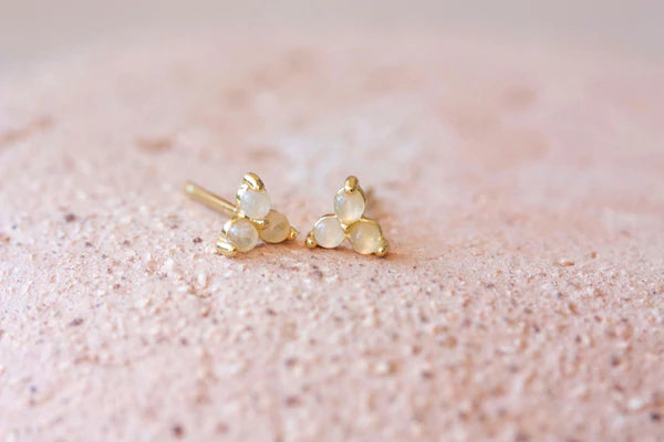 Birthstone Studs | October | Gold