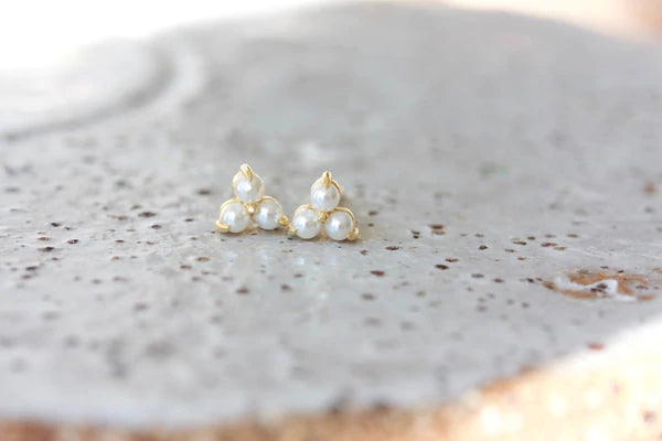 Birthstone Studs | June | Gold