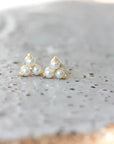 Birthstone Studs | June | Gold