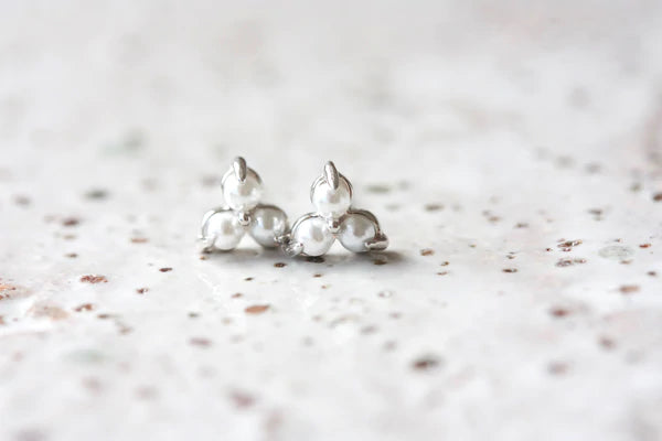 Birthstone Studs | June | Silver