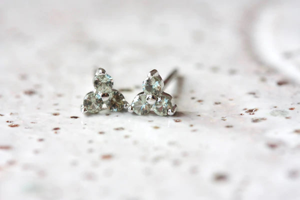 Birthstone Studs | August | Silver