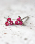Birthstone Studs | July | Silver