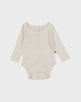 Pointelle Long Sleeve Bodysuit Natural