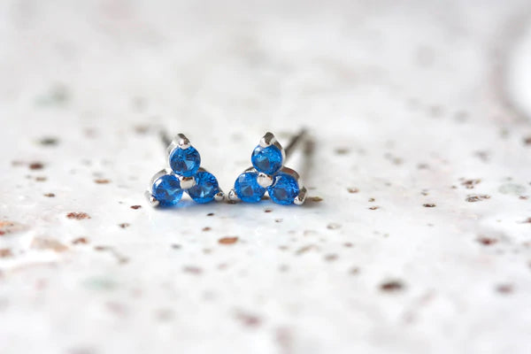 Birthstone Studs | September | Silver
