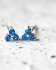 Birthstone Studs | September | Silver