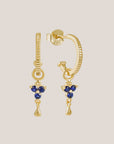 Birthstone Hoops | September | Gold