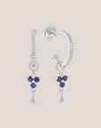 Birthstone Hoops | September | Silver