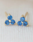Birthstone Studs | September | Gold