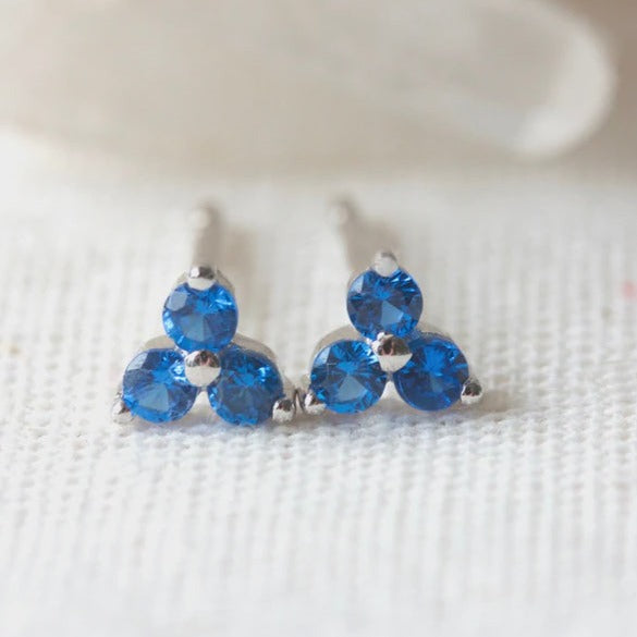 Birthstone Studs | September | Silver