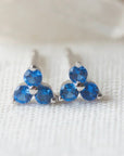 Birthstone Studs | September | Silver