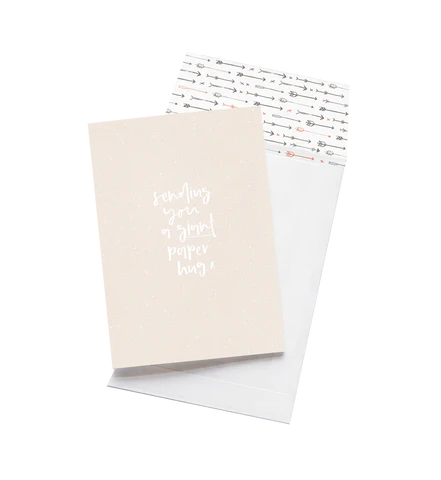 Sending You A Giant Paper Hug - Greeting Card