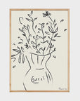 Gucci Flower Print w white boarder | Oak Frame A1