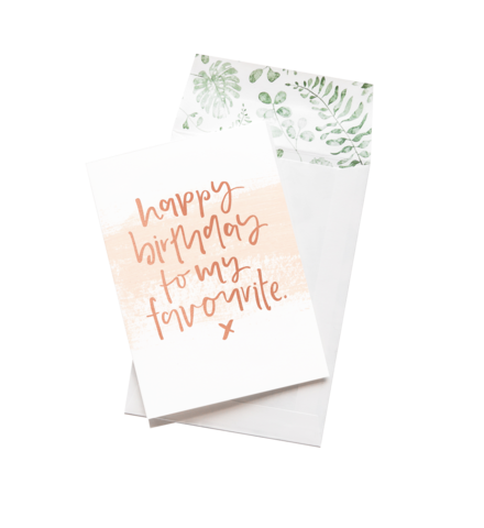 Happy Birthday Favourite - Card