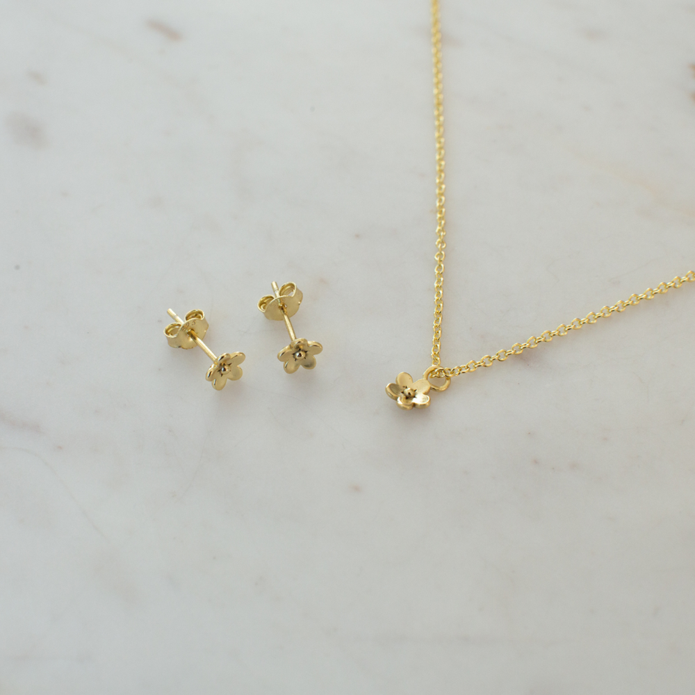 Daisy Day Necklace - Gold