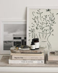 Gucci Flower Print w white boarder | Oak Frame A1