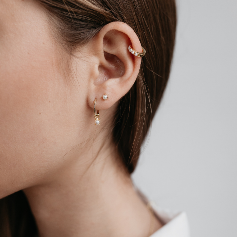Mini Pearl Sleepers - Gold