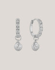 Shell Huggie Earrings - Silver