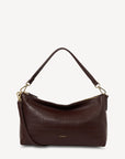 Claudia Shoulder Bag | Espresso Croc