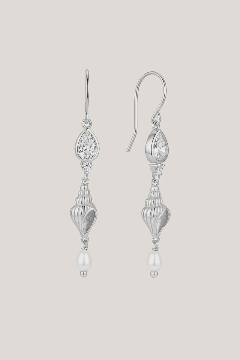 Sea Goddess Earrings - Silver