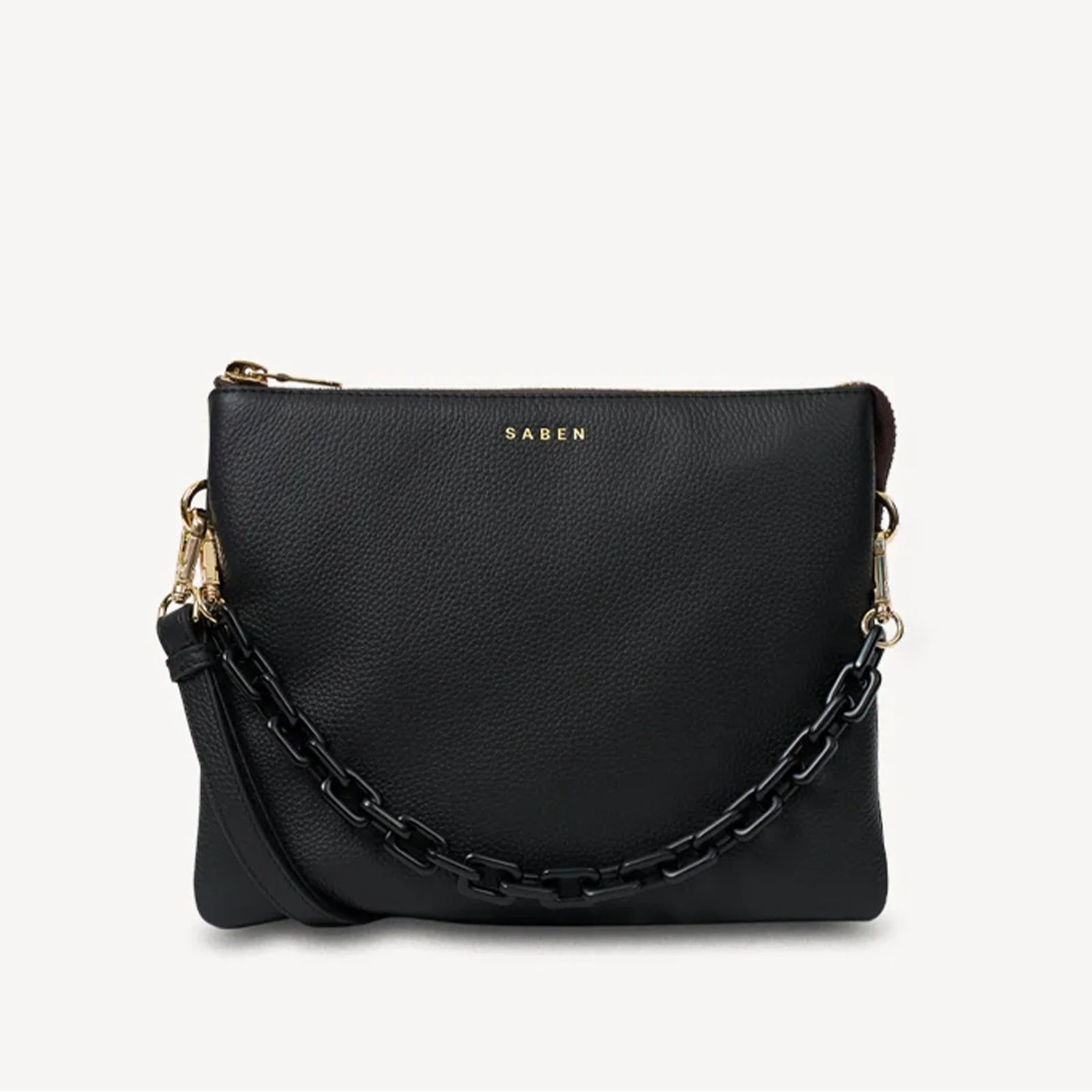 Matilda Crossbody | Black + Tonal Chain
