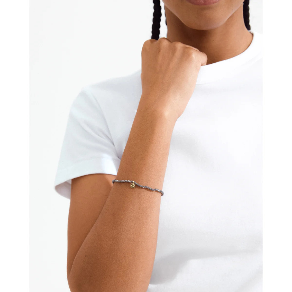 Indie Bracelet - Gold Plated - Grey