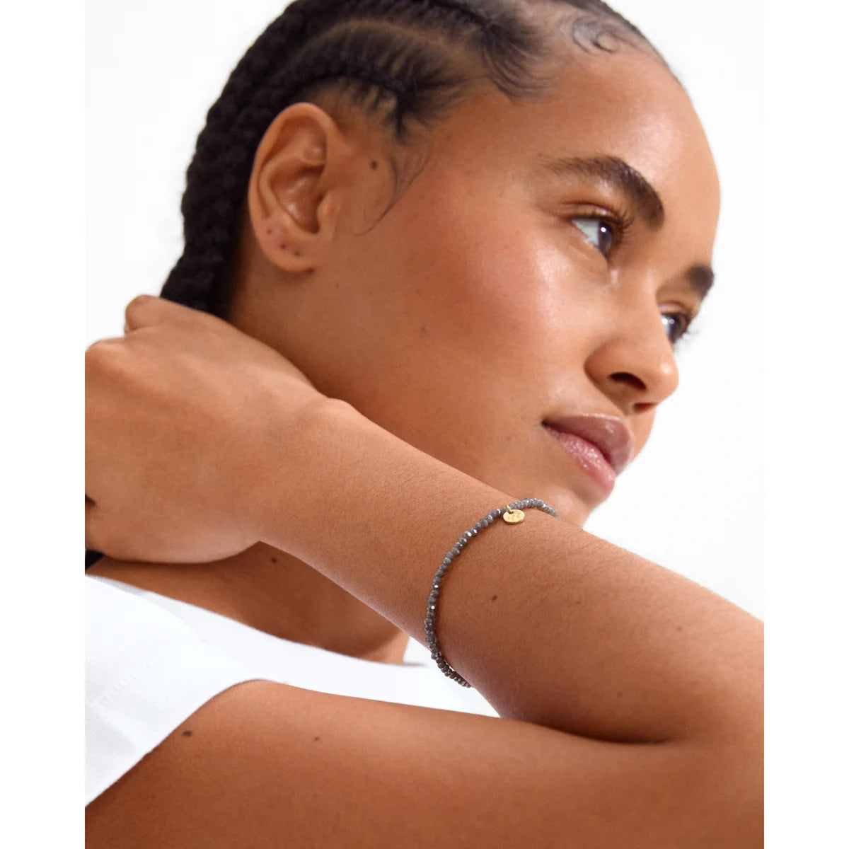 Indie Bracelet - Gold Plated - Grey